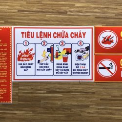 Bảng nội quy, tiêu lệnh PCCC Nhựa Dẻo
