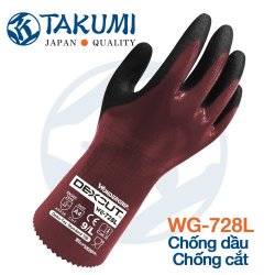 Găng Tay Bảo Hộ Chống Dầu Chống Cắt Wonder Grip WG-728L Dexcut