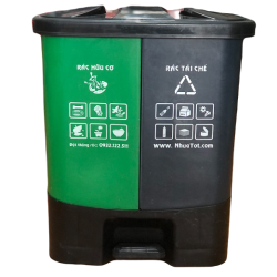Thùng rác nhựa 2 ngăn 40L