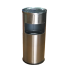 Thùng rác inox gạt tàn tròn (300x610mm)
