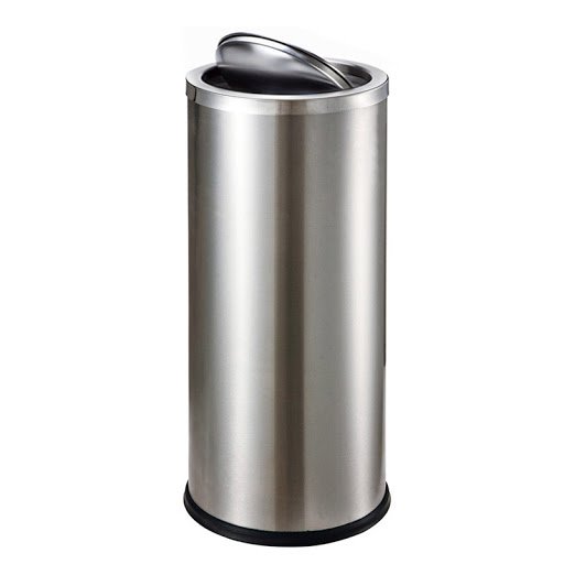 Thùng rác inox nắp lật tròn (250x300mm)