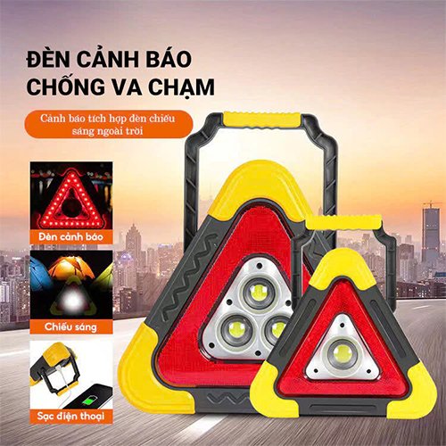 Đèn Tam Giác LED Cảnh Báo Nguy Hiểm 5 Chế Độ